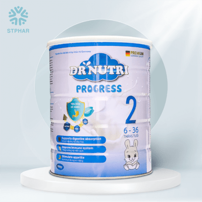Sữa bột dinh dưỡng cao năng lượng phát triển chiều cao và trí não Dr Nutri Progress 900g (6 – 36 tháng)