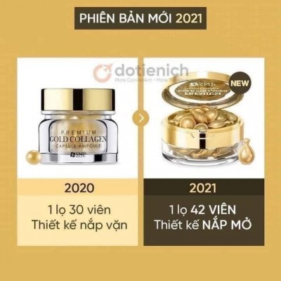 Viên Dưỡng Trắng da Da Tinh Chất Vàng Collagen Chống Lão Hóa Chuyên Sâu SNP PREMIUM GOLD COLLAGEN CAPSULE AMPOULE