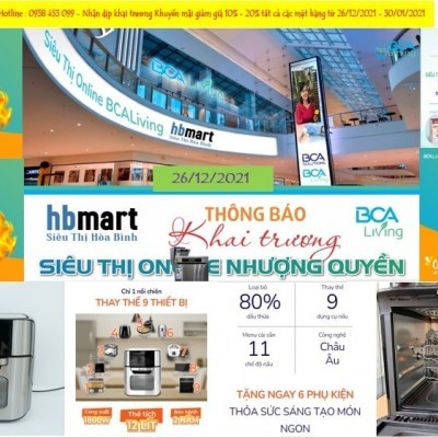 KHAI TRƯƠNG SIÊU THỊ ONLINE NHƯỢNG QUYỀN SIÊU THỊ HÒA BÌNH